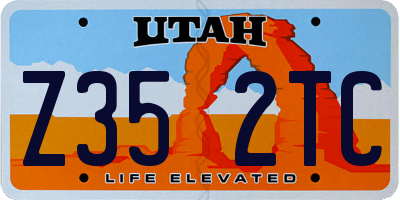 UT license plate Z352TC