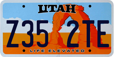 UT license plate Z352TE