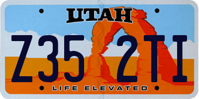 UT license plate Z352TI