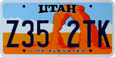 UT license plate Z352TK