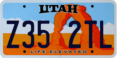 UT license plate Z352TL