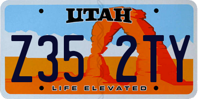 UT license plate Z352TY