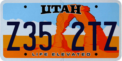 UT license plate Z352TZ