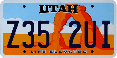 UT license plate Z352UI