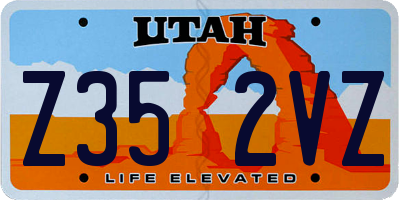 UT license plate Z352VZ