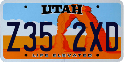 UT license plate Z352XD