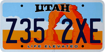 UT license plate Z352XE