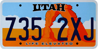 UT license plate Z352XJ