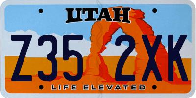 UT license plate Z352XK