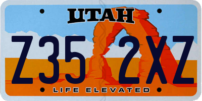 UT license plate Z352XZ