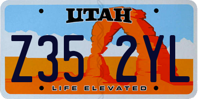 UT license plate Z352YL