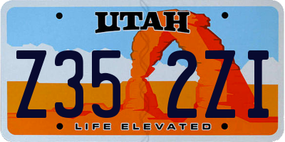 UT license plate Z352ZI