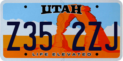 UT license plate Z352ZJ