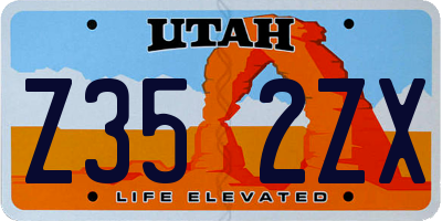 UT license plate Z352ZX