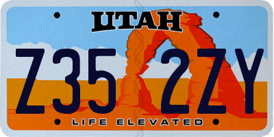 UT license plate Z352ZY