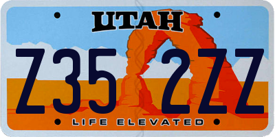 UT license plate Z352ZZ