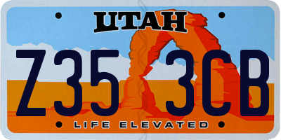 UT license plate Z353CB