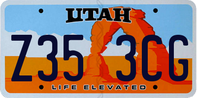 UT license plate Z353CG