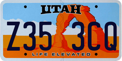 UT license plate Z353CQ