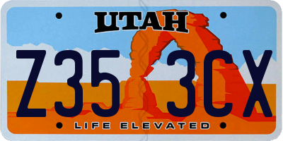 UT license plate Z353CX