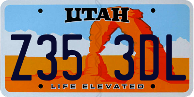 UT license plate Z353DL