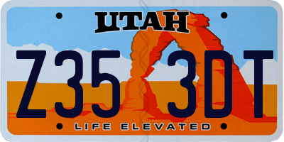 UT license plate Z353DT