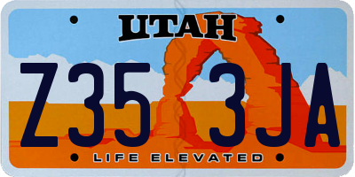 UT license plate Z353JA