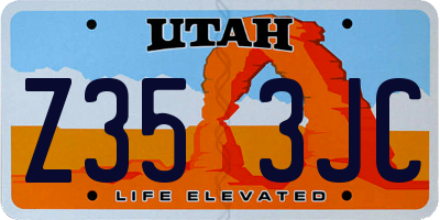 UT license plate Z353JC