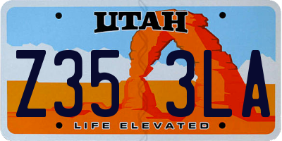UT license plate Z353LA