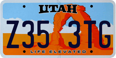 UT license plate Z353TG