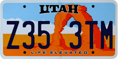 UT license plate Z353TM