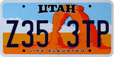 UT license plate Z353TP