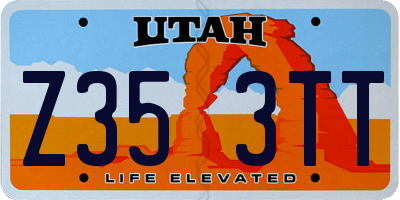 UT license plate Z353TT