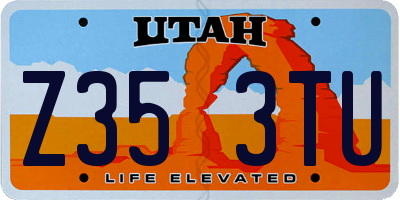 UT license plate Z353TU