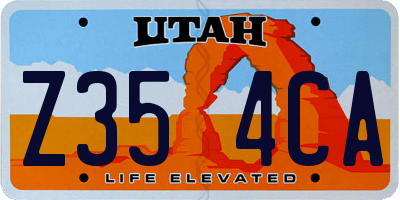 UT license plate Z354CA