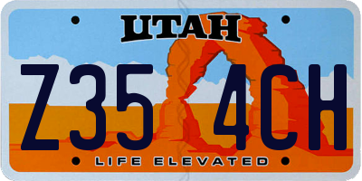 UT license plate Z354CH