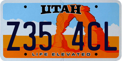 UT license plate Z354CL