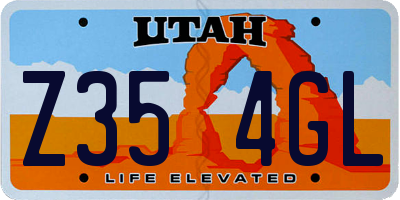 UT license plate Z354GL