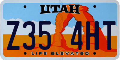 UT license plate Z354HT