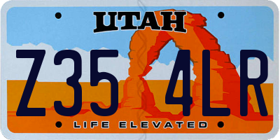 UT license plate Z354LR