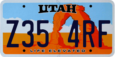 UT license plate Z354RF