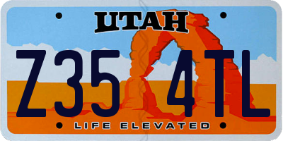 UT license plate Z354TL