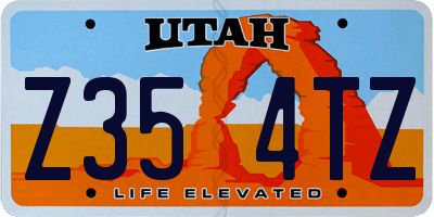 UT license plate Z354TZ