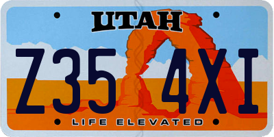 UT license plate Z354XI