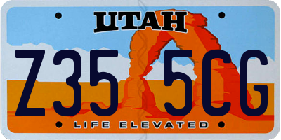 UT license plate Z355CG