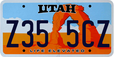 UT license plate Z355CZ
