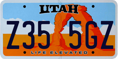 UT license plate Z355GZ
