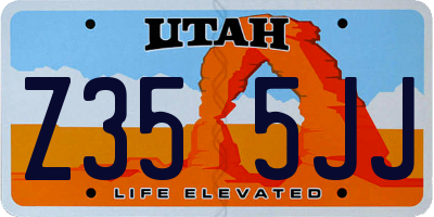 UT license plate Z355JJ