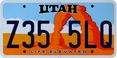 UT license plate Z355LQ