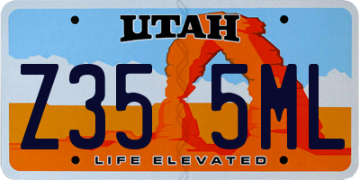 UT license plate Z355ML